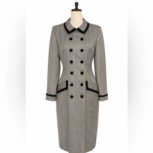 Vintage Kasper dress- modern suiting. Retro style- 6 - Picture 2 of 5